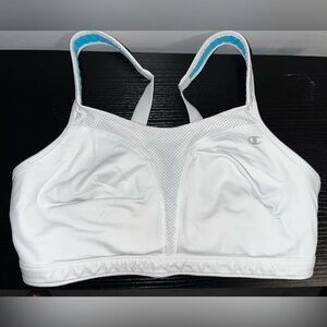 Champion White Sports Bra Moisture-Wicking Racerback